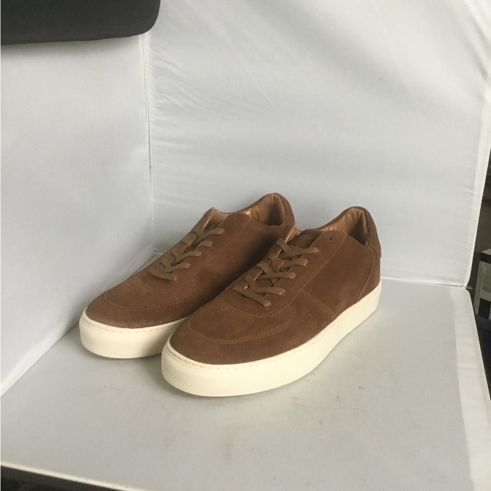 Franco Fortini Men's Suede Sneakers in Brown with Cream Sole